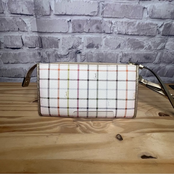 Coach Tattersall Coated Canvas Wristlet Wallet - Picture 3 of 9